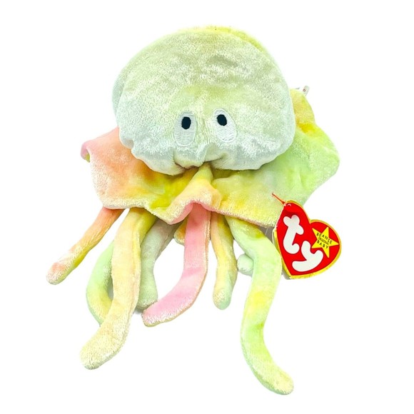 Ty Toys Ty Beanie Baby Babies Goochy The Jellyfish Bean Bag Plush